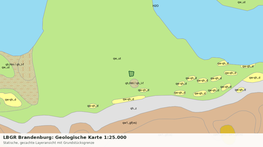 Statische Kartenansicht: LBGR Brandenburg: Geologische Karte 1:25.000