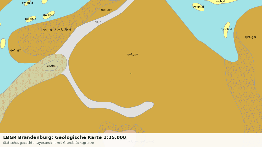 Statische Kartenansicht: LBGR Brandenburg: Geologische Karte 1:25.000