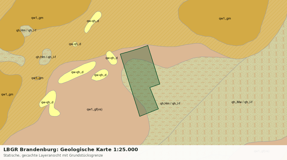 Statische Kartenansicht: LBGR Brandenburg: Geologische Karte 1:25.000