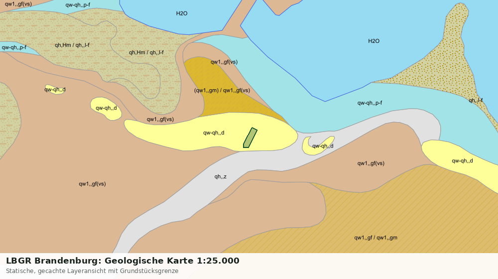 Statische Kartenansicht: LBGR Brandenburg: Geologische Karte 1:25.000