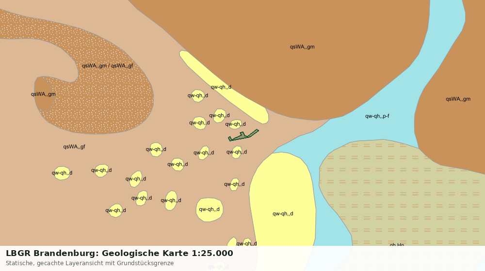 Statische Kartenansicht: LBGR Brandenburg: Geologische Karte 1:25.000