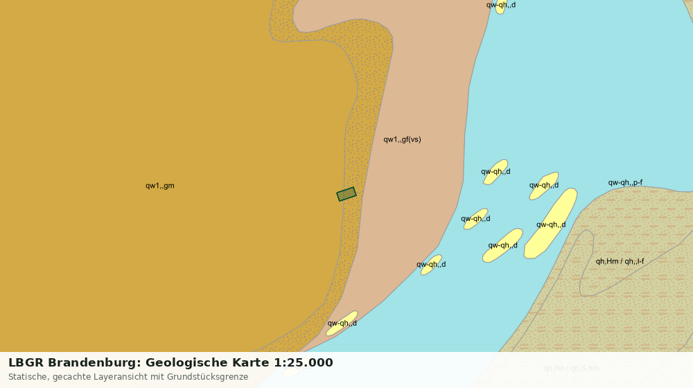 Statische Kartenansicht: LBGR Brandenburg: Geologische Karte 1:25.000
