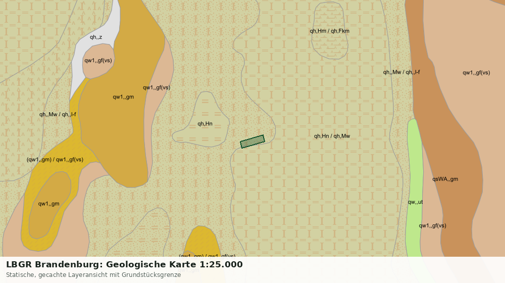 Statische Kartenansicht: LBGR Brandenburg: Geologische Karte 1:25.000