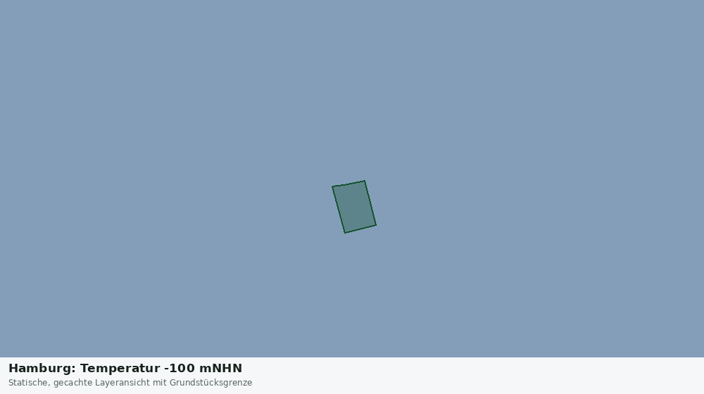 Statische Kartenansicht: Hamburg: Temperatur -100 mNHN