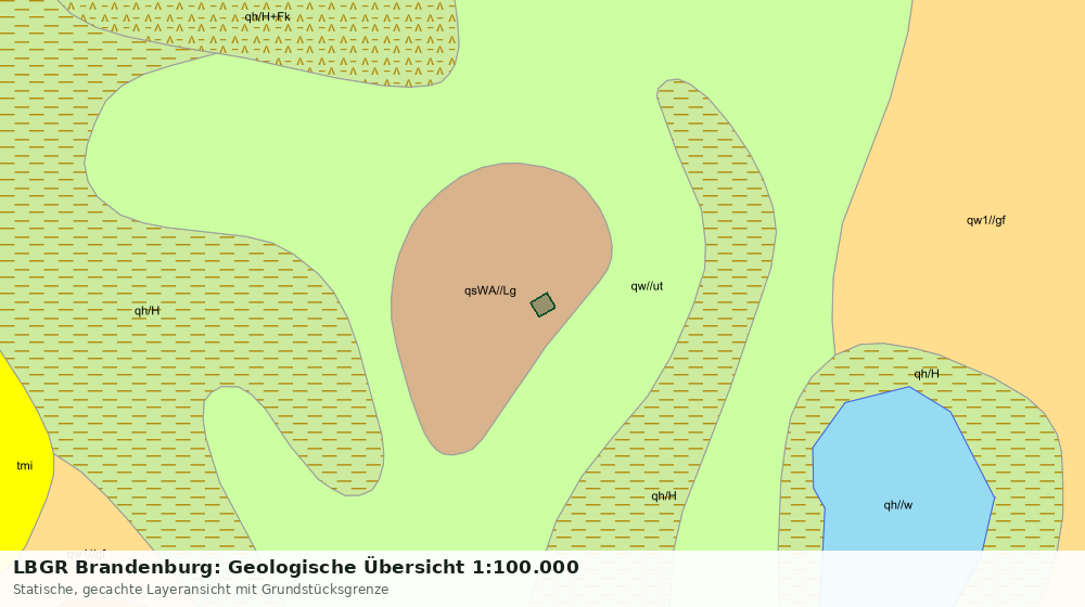 Statische Kartenansicht: LBGR Brandenburg: Geologische Übersicht 1:100.000