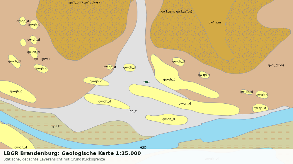 Statische Kartenansicht: LBGR Brandenburg: Geologische Karte 1:25.000