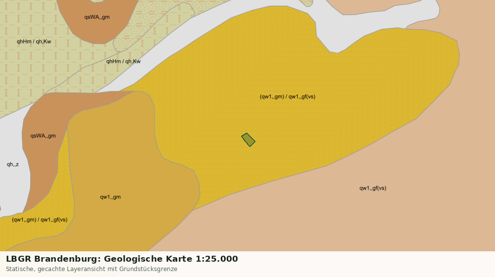 Statische Kartenansicht: LBGR Brandenburg: Geologische Karte 1:25.000