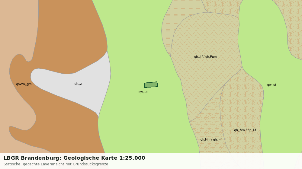 Statische Kartenansicht: LBGR Brandenburg: Geologische Karte 1:25.000
