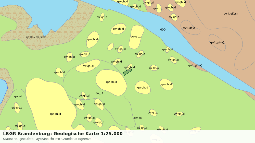 Statische Kartenansicht: LBGR Brandenburg: Geologische Karte 1:25.000