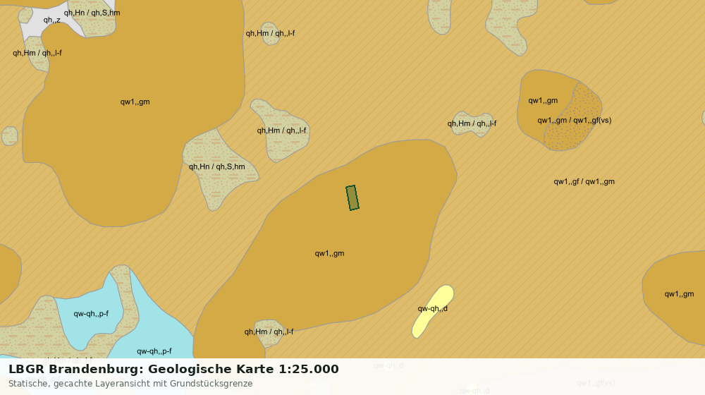 Statische Kartenansicht: LBGR Brandenburg: Geologische Karte 1:25.000