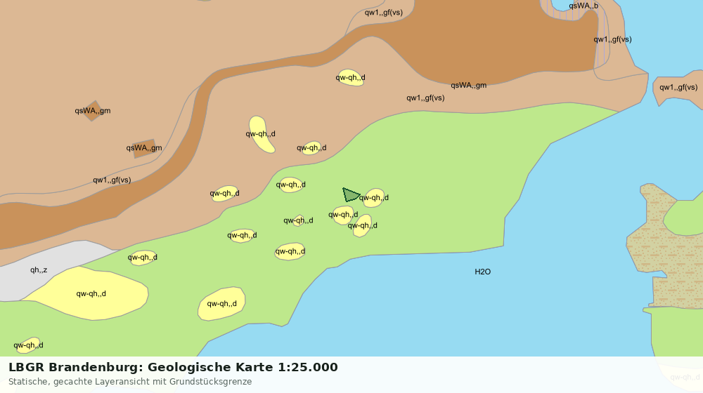 Statische Kartenansicht: LBGR Brandenburg: Geologische Karte 1:25.000