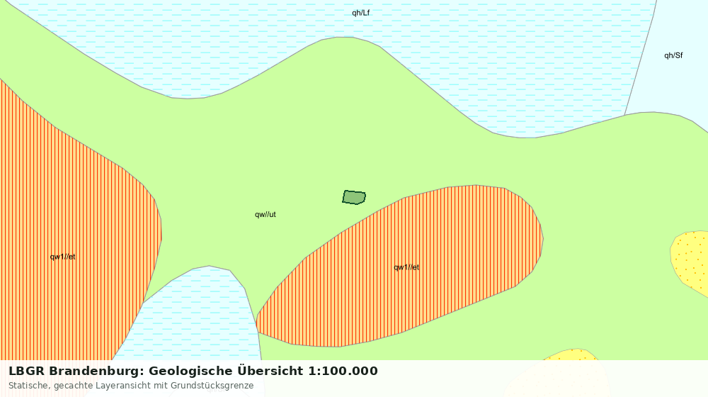 Statische Kartenansicht: LBGR Brandenburg: Geologische Übersicht 1:100.000