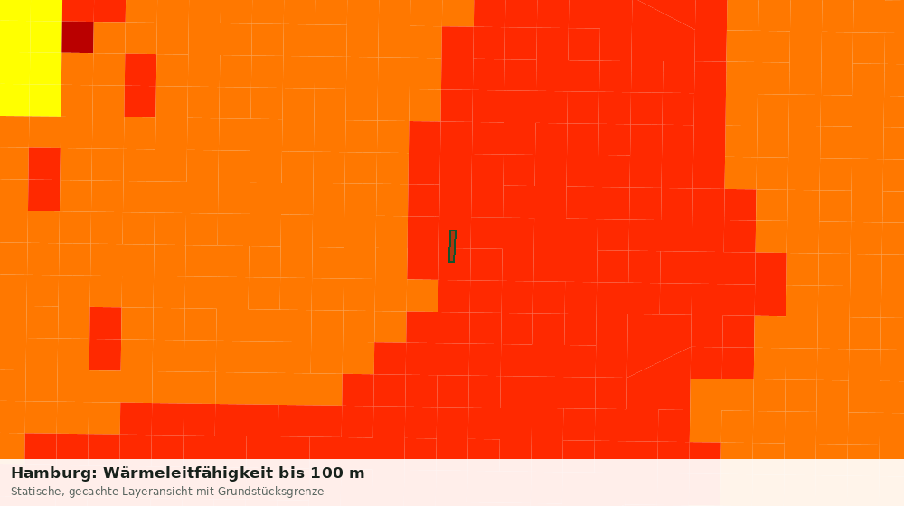 Statische Kartenansicht: Hamburg: Wärmeleitfähigkeit bis 100 m