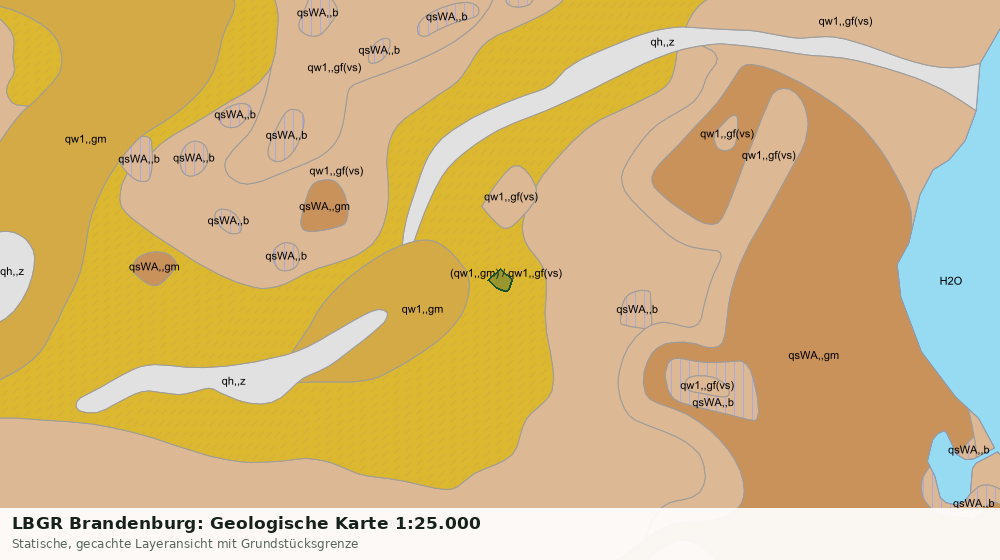 Statische Kartenansicht: LBGR Brandenburg: Geologische Karte 1:25.000