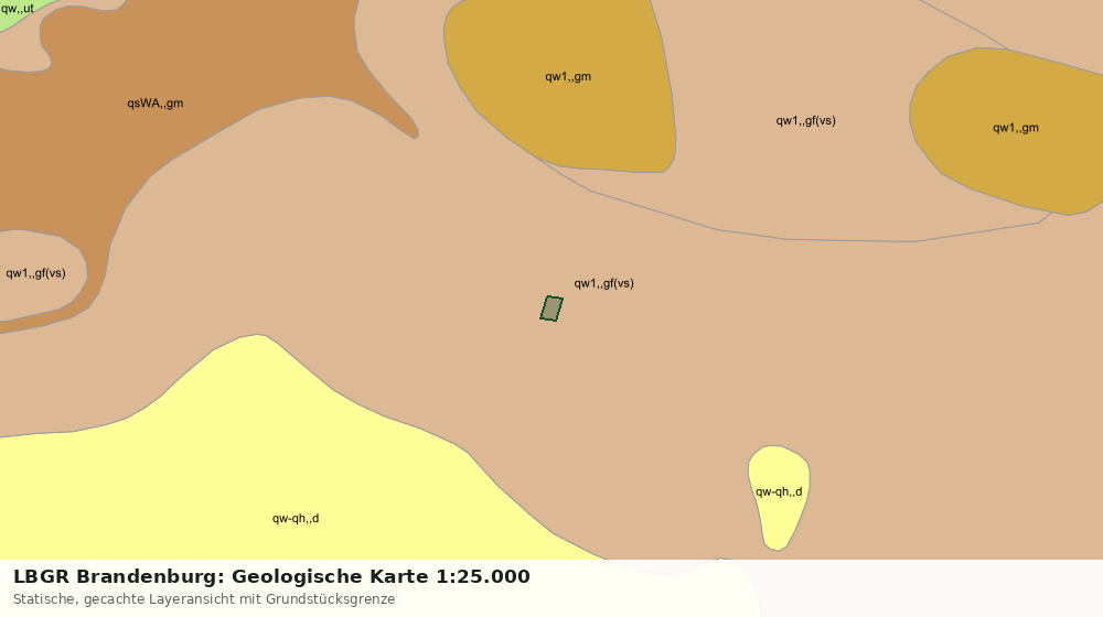 Statische Kartenansicht: LBGR Brandenburg: Geologische Karte 1:25.000