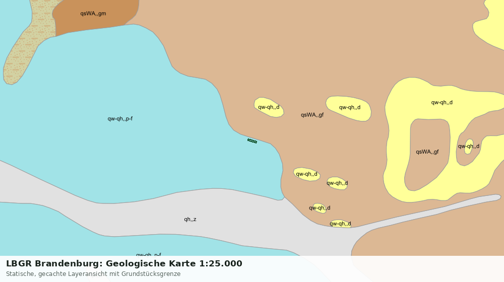 Statische Kartenansicht: LBGR Brandenburg: Geologische Karte 1:25.000