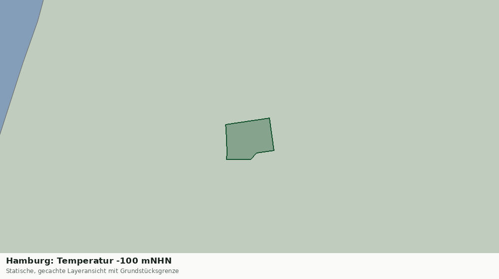 Statische Kartenansicht: Hamburg: Temperatur -100 mNHN