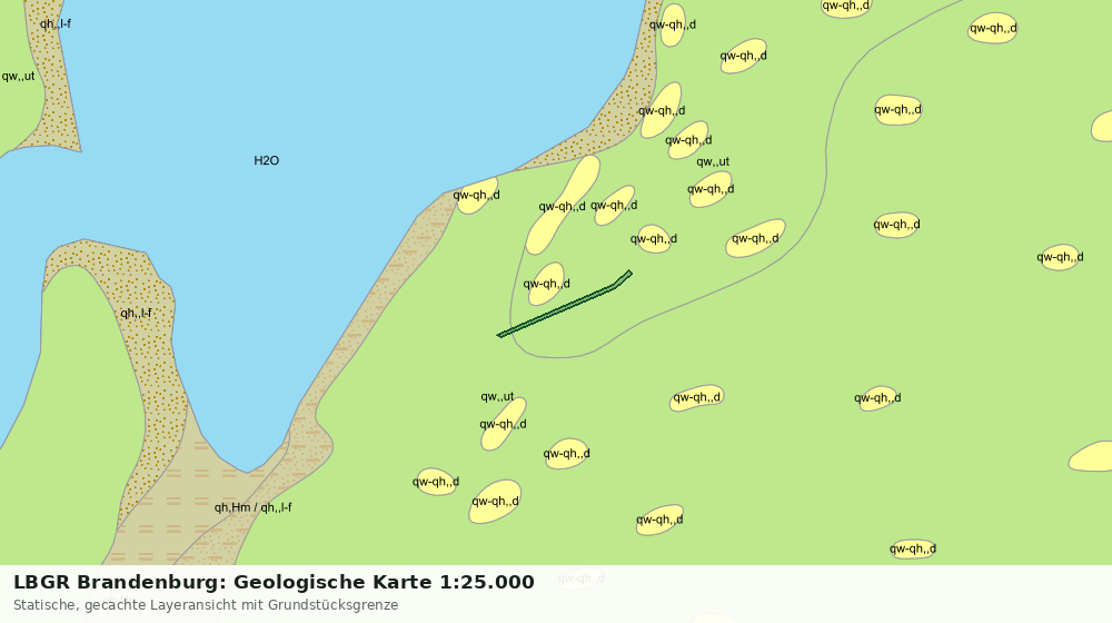Statische Kartenansicht: LBGR Brandenburg: Geologische Karte 1:25.000