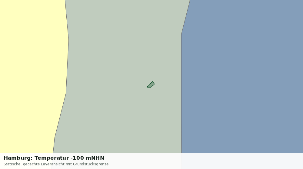 Statische Kartenansicht: Hamburg: Temperatur -100 mNHN