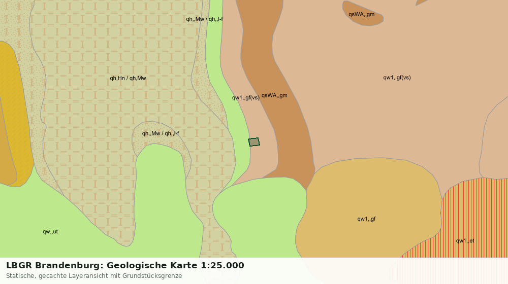 Statische Kartenansicht: LBGR Brandenburg: Geologische Karte 1:25.000
