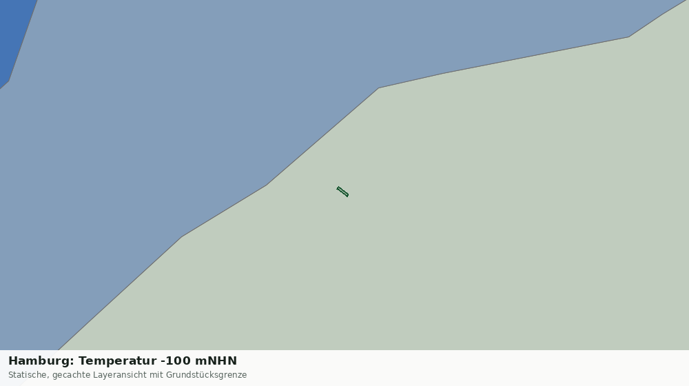 Statische Kartenansicht: Hamburg: Temperatur -100 mNHN