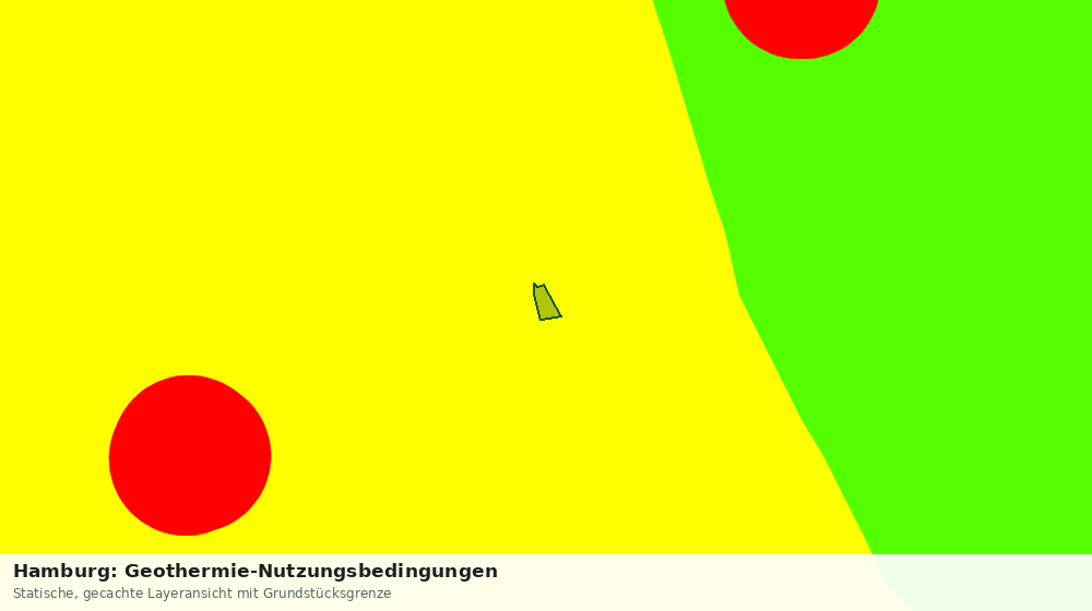 Statische Kartenansicht: Hamburg: Geothermie-Nutzungsbedingungen