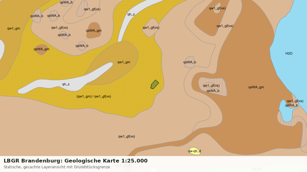 Statische Kartenansicht: LBGR Brandenburg: Geologische Karte 1:25.000