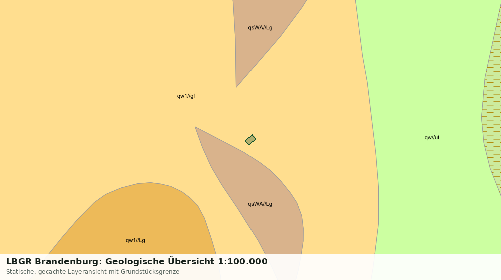 Statische Kartenansicht: LBGR Brandenburg: Geologische Übersicht 1:100.000