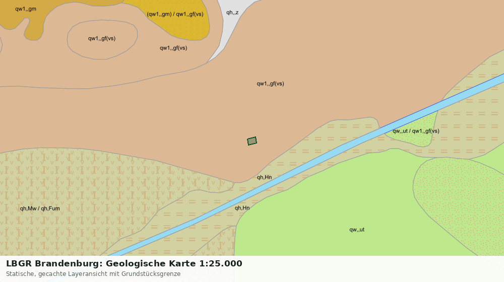 Statische Kartenansicht: LBGR Brandenburg: Geologische Karte 1:25.000