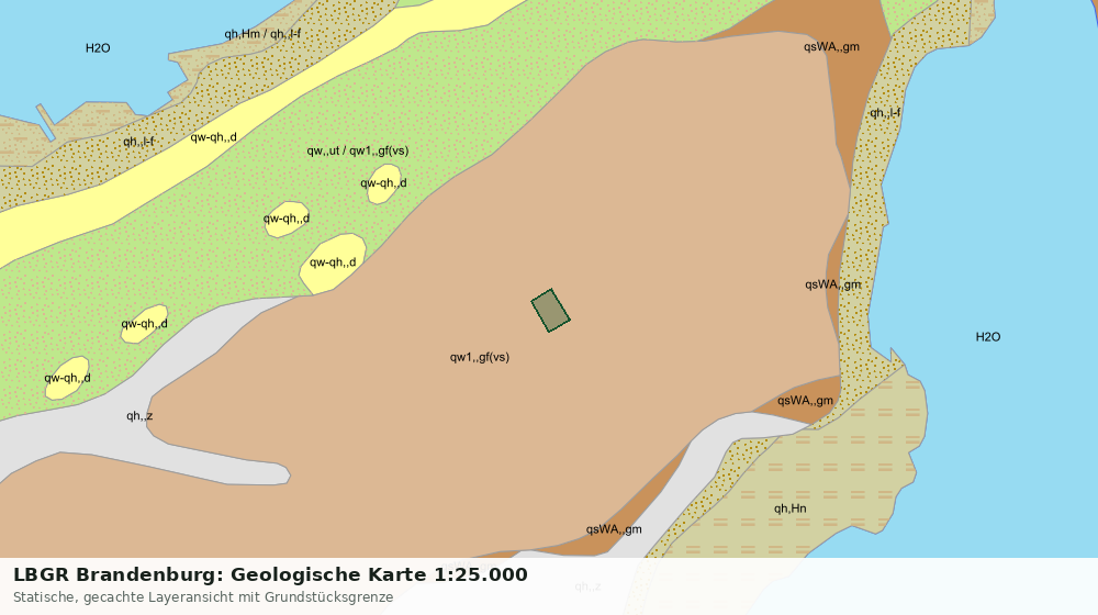 Statische Kartenansicht: LBGR Brandenburg: Geologische Karte 1:25.000
