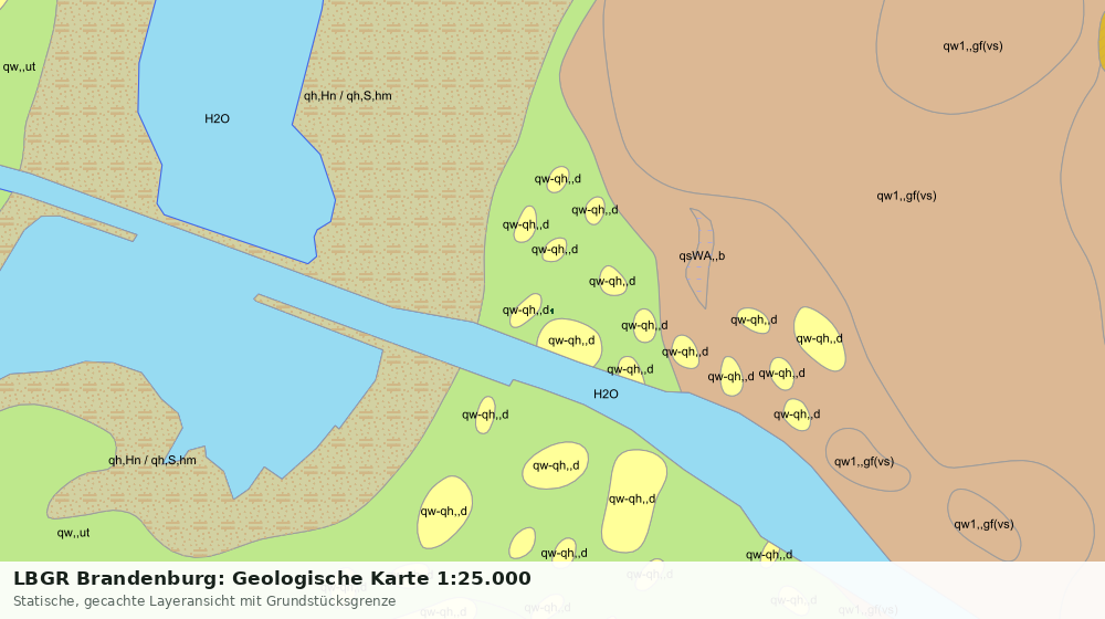 Statische Kartenansicht: LBGR Brandenburg: Geologische Karte 1:25.000