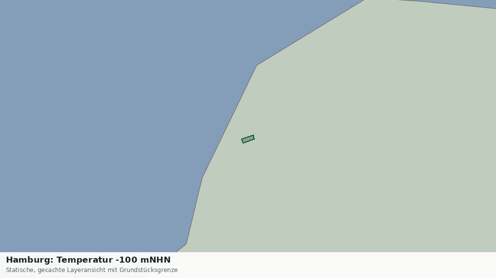 Statische Kartenansicht: Hamburg: Temperatur -100 mNHN