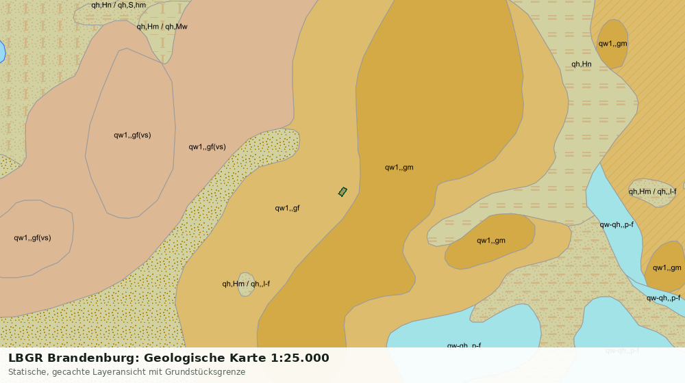 Statische Kartenansicht: LBGR Brandenburg: Geologische Karte 1:25.000