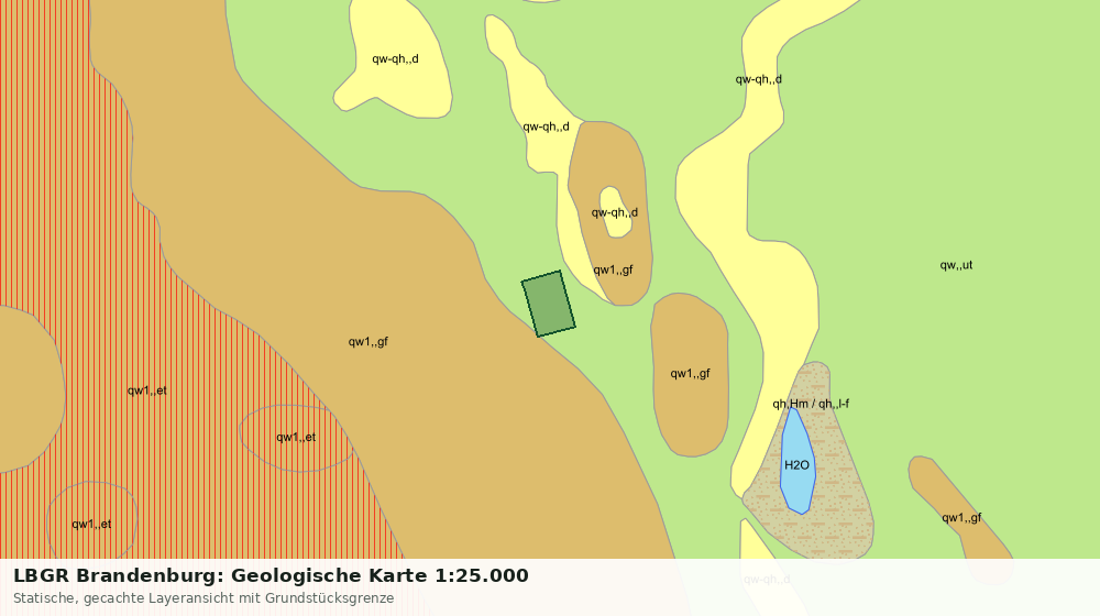 Statische Kartenansicht: LBGR Brandenburg: Geologische Karte 1:25.000