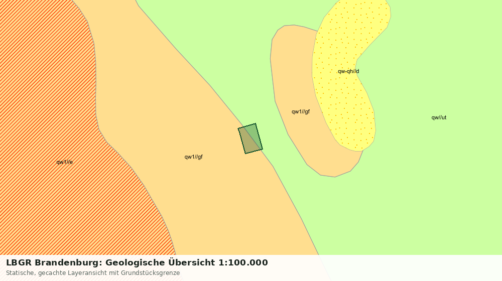 Statische Kartenansicht: LBGR Brandenburg: Geologische Übersicht 1:100.000