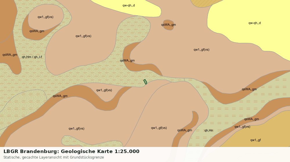 Statische Kartenansicht: LBGR Brandenburg: Geologische Karte 1:25.000