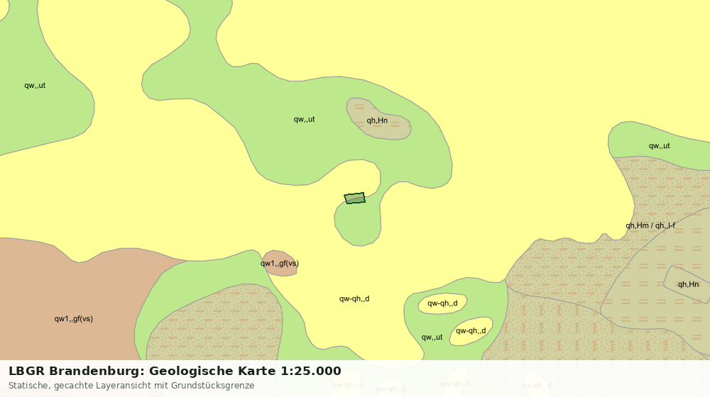 Statische Kartenansicht: LBGR Brandenburg: Geologische Karte 1:25.000