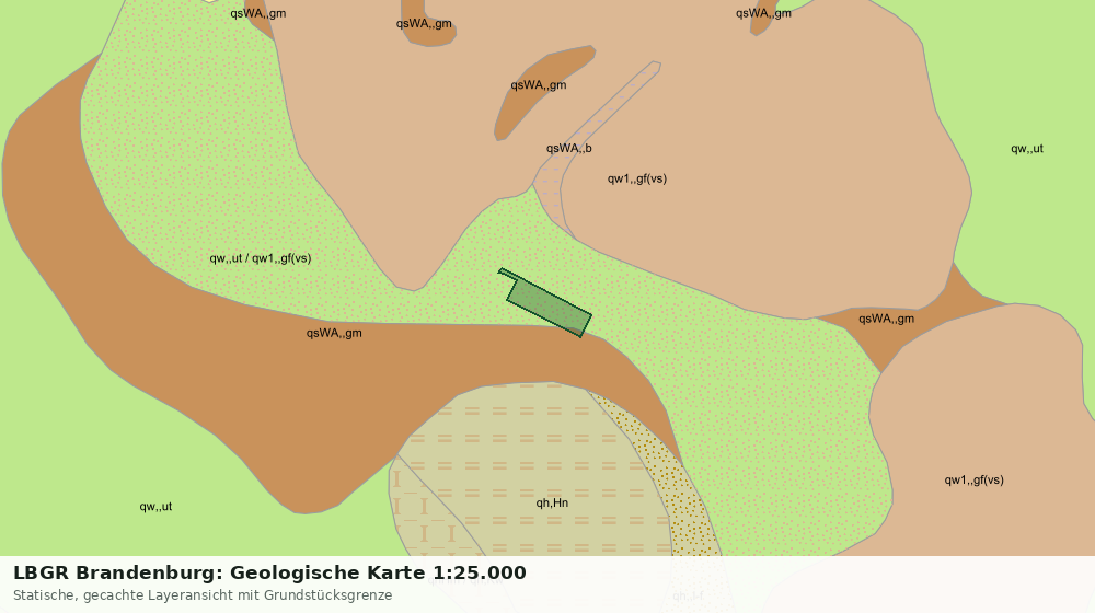 Statische Kartenansicht: LBGR Brandenburg: Geologische Karte 1:25.000