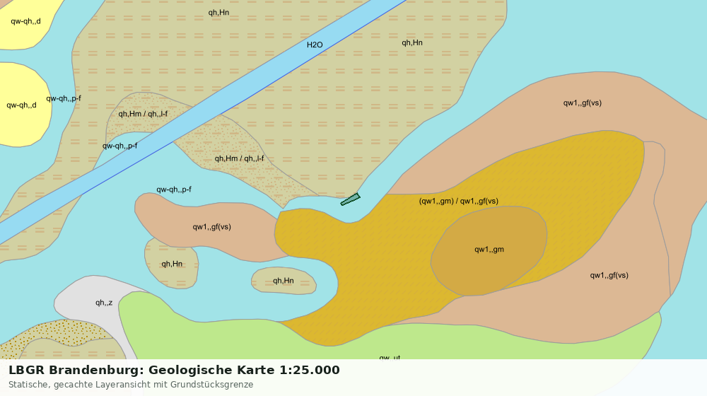 Statische Kartenansicht: LBGR Brandenburg: Geologische Karte 1:25.000