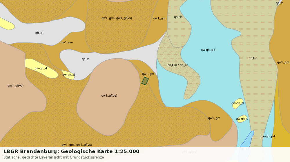 Statische Kartenansicht: LBGR Brandenburg: Geologische Karte 1:25.000