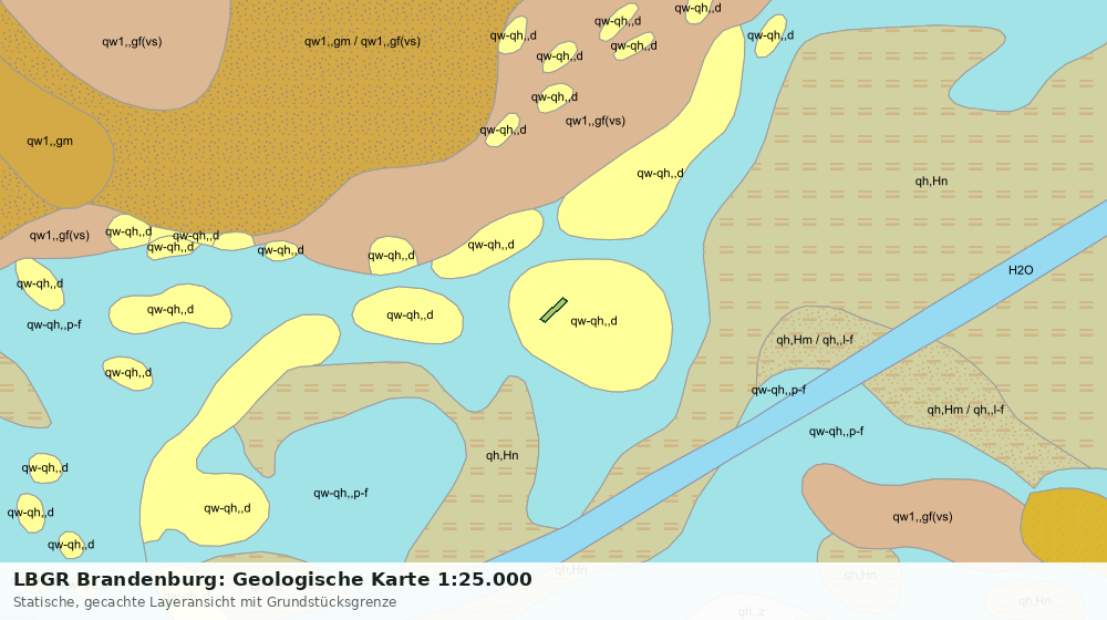 Statische Kartenansicht: LBGR Brandenburg: Geologische Karte 1:25.000