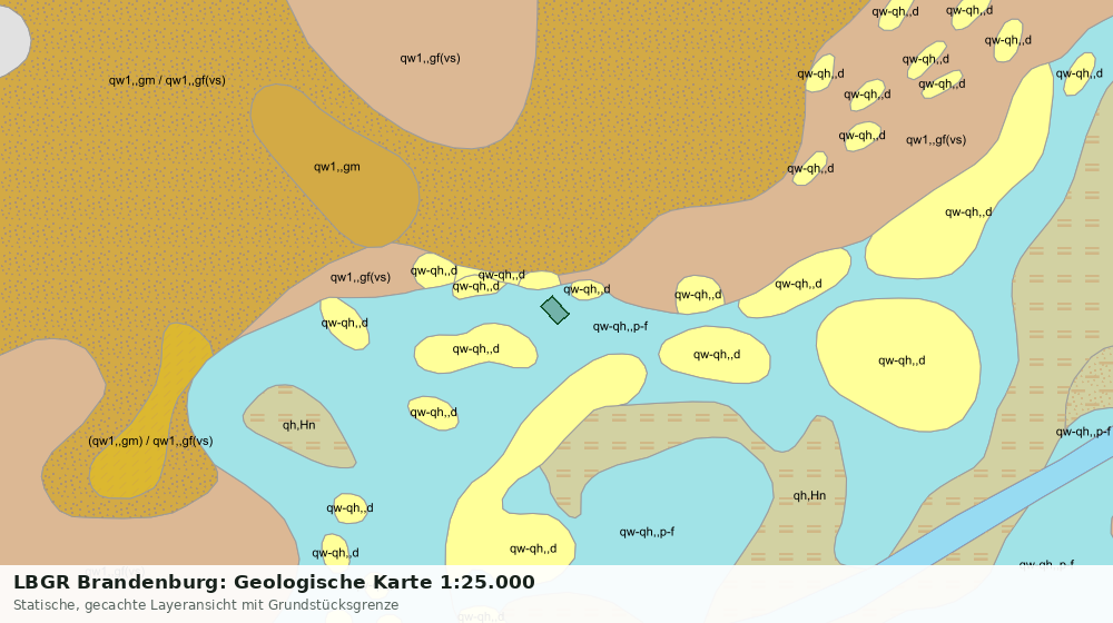 Statische Kartenansicht: LBGR Brandenburg: Geologische Karte 1:25.000