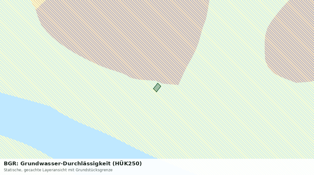 Statische Kartenansicht: BGR: Grundwasser-Durchlässigkeit (HÜK250)