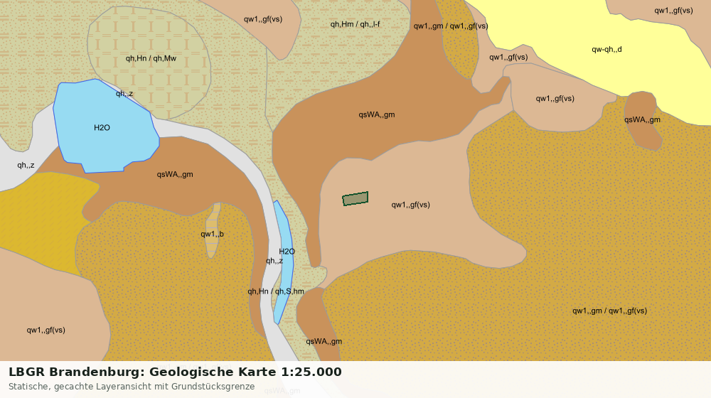 Statische Kartenansicht: LBGR Brandenburg: Geologische Karte 1:25.000