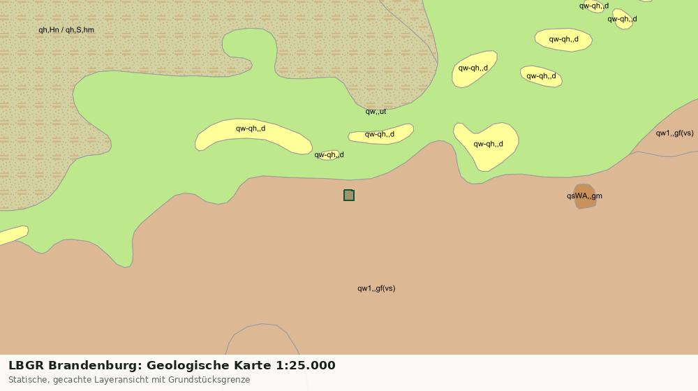 Statische Kartenansicht: LBGR Brandenburg: Geologische Karte 1:25.000