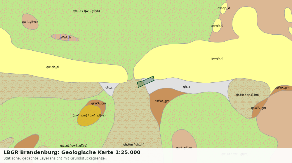 Statische Kartenansicht: LBGR Brandenburg: Geologische Karte 1:25.000