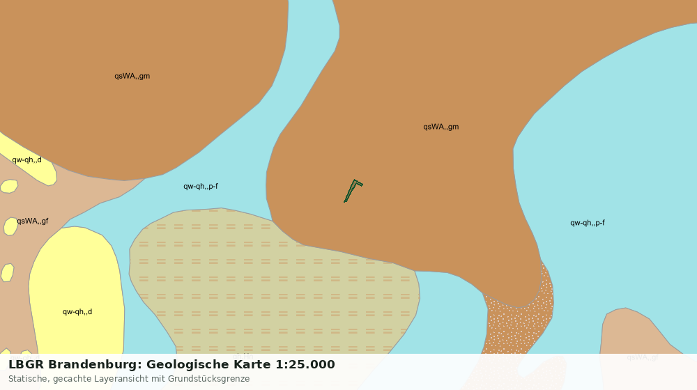 Statische Kartenansicht: LBGR Brandenburg: Geologische Karte 1:25.000