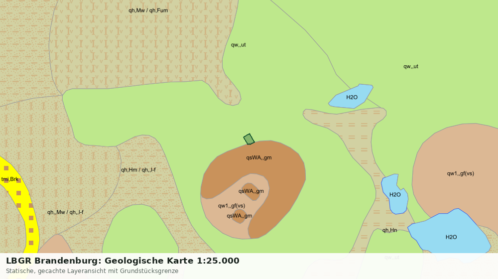 Statische Kartenansicht: LBGR Brandenburg: Geologische Karte 1:25.000
