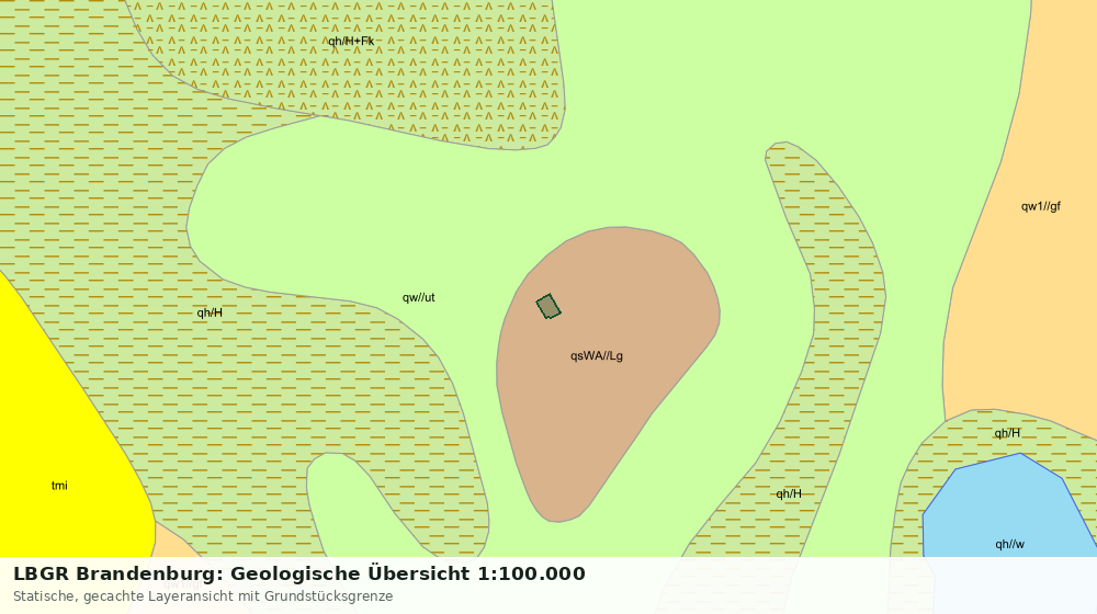 Statische Kartenansicht: LBGR Brandenburg: Geologische Übersicht 1:100.000