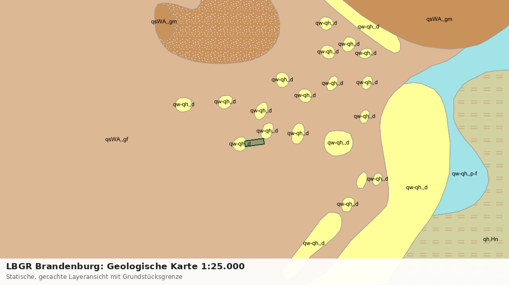 Statische Kartenansicht: LBGR Brandenburg: Geologische Karte 1:25.000